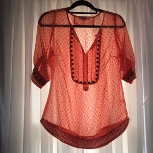 Sheer studded blouse